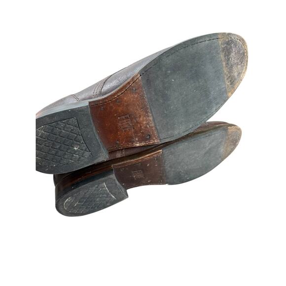 "FRYE" Men's Lace Up Dk. Brown Leather Chukka Boot SZ 8.5 Preppy College Bloque - Picture 8 of 11